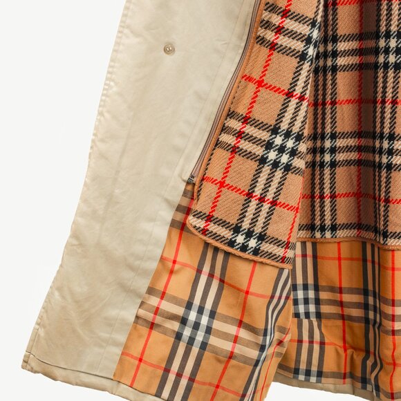 Burberry Vintage Beige Cotton-Blend Balmacaan Coat - Picture 8 of 12